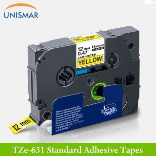 Unismar tze-431 12mm băng tze-231 màu đen trắng tz-431 tze tz băng cho anh trai p-cảm ứng pt in hãng sản xuất nhãn tze431 băng 1