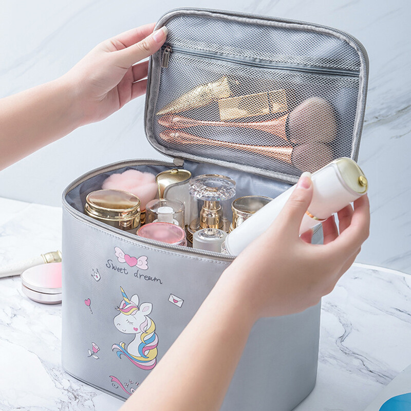 BEAUTYBIGBANG High-quality  Large Capbility Unicorn Makeup Bag, Travel Cosmetic Bags Organizer Portable Multifunction Case Toiletry Bags with Handle Waterproof Personalised