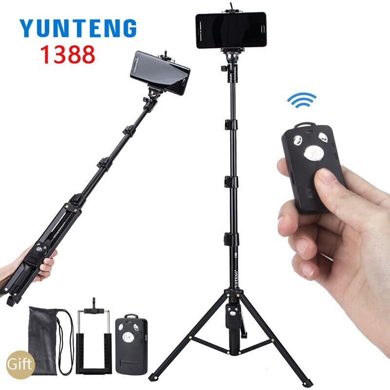 Zeallion Selfie Stick with Wireless Charging Bluetooth Remote Portable Tripod Mount for Smartphone Live Stream