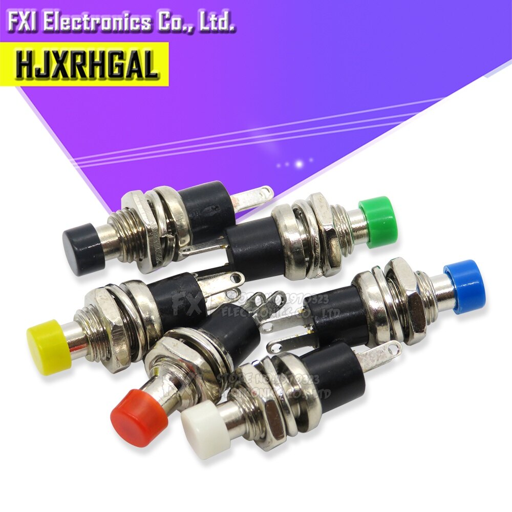 5PCS PBS-110 7MM Momentary Push Button Switch Press The Reset Switch Momentary ON OFF Push Button Micro Switch Normally Open NO integrated circuit