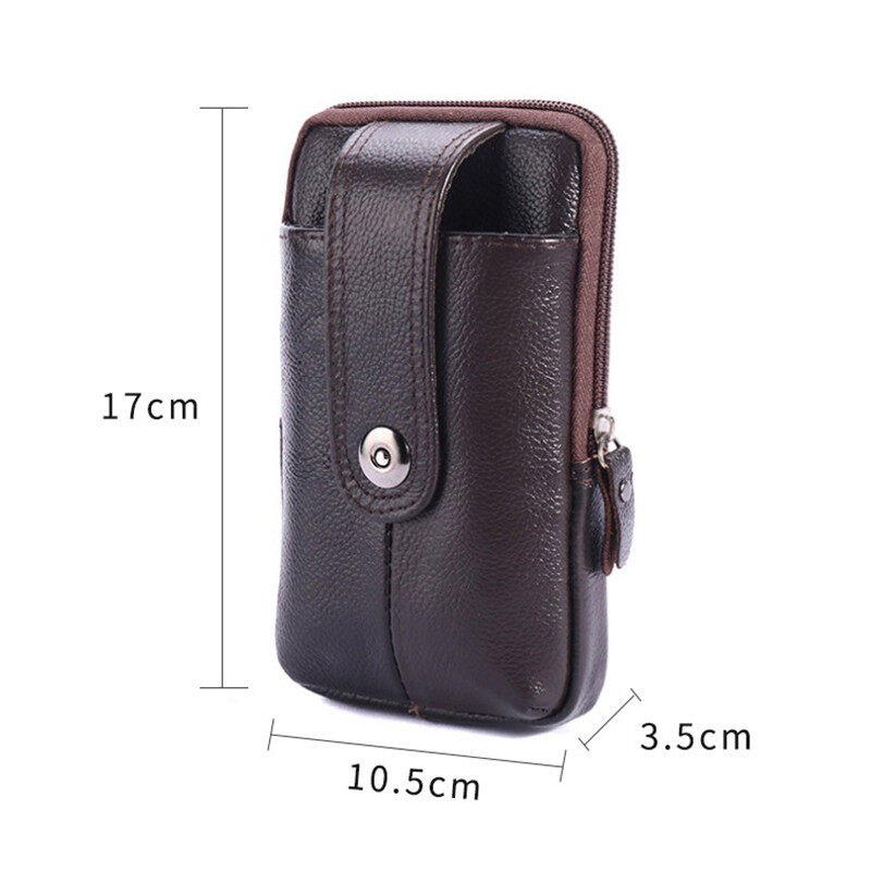 Running Holder Wallet Holster Pouch Case Men's Leather Genuine