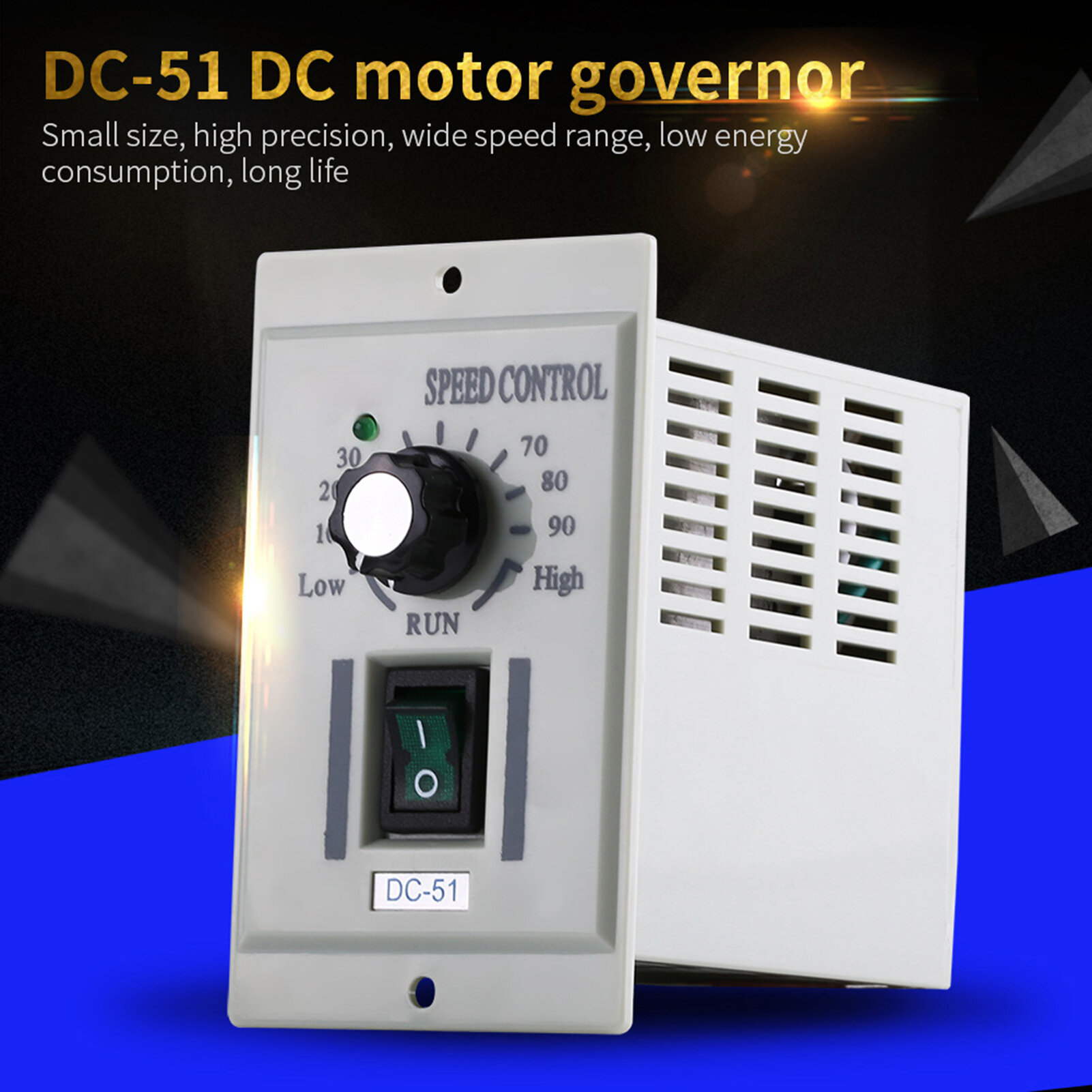 24V-90VMotor Speed Controller Adjustable Single Phase Motor Speed Controller 0.02 - 400w Input AC 110V for 24V 36V 90V DC motors