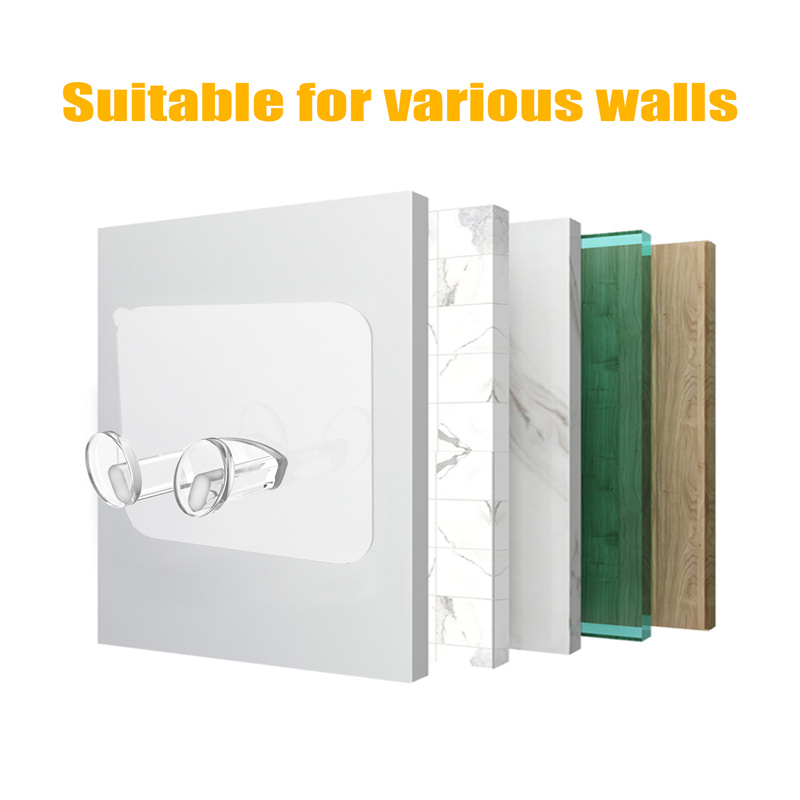 20 cái Giá đựng dây nguồn không đục lỗ móc đựng đồ treo tường trong suốt Móc Treo Đồ Dây cáp phích cắm nhà bếp tự dính
