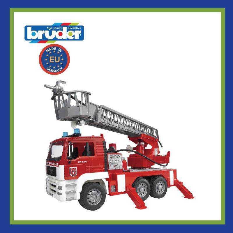 bruder man fire engine and red helmet