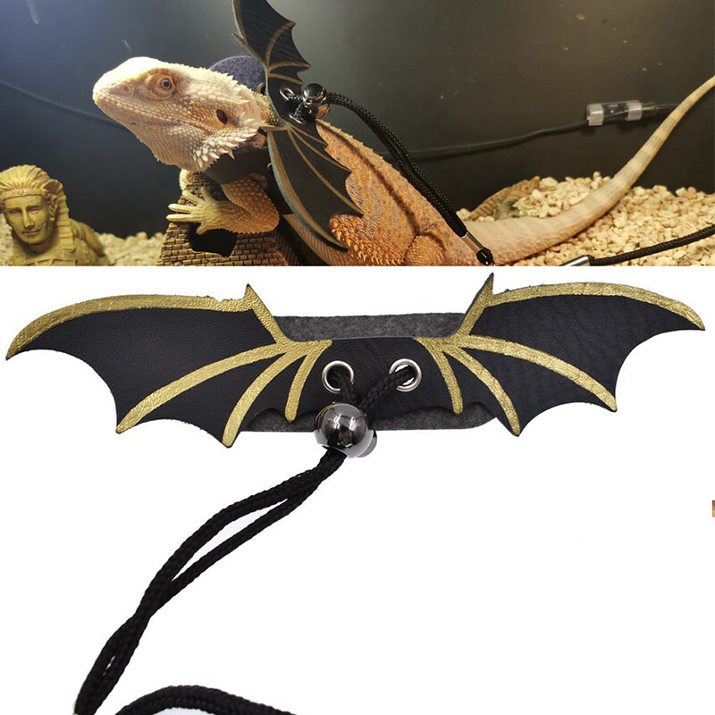 Tumato 4Pcs Reptile Lizard Gecko Bearded Dragon Harness And Leash Adjustable Strap
