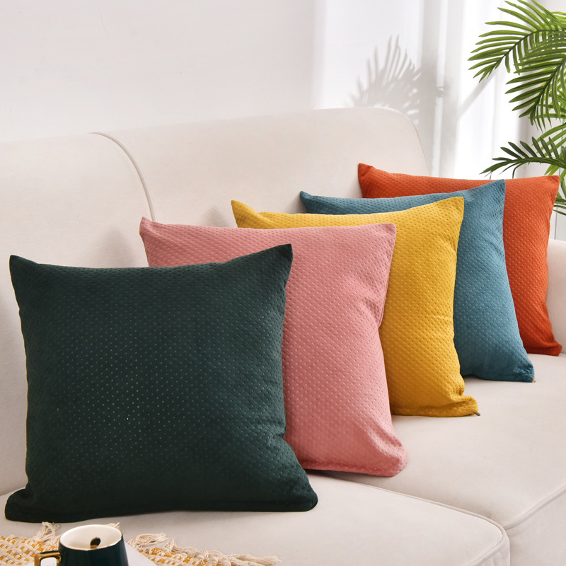 Modern Nordic Cushion Cover Flannel Pillowcase Solid Color Pillow Case Cojines Decor Sofa Throw Pillows Room Pillow Cover Decorative 45x45cm