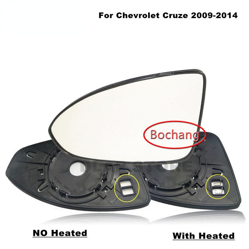 Outside rearview mirror lens for chevrolet cruze 2009 2010 2011 2012 2013 2014 glass with heated and non-heated