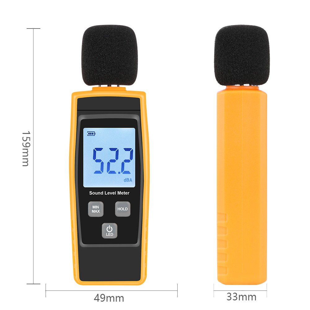 Smart Sensor Máy Đo Mức Âm Thanh Kỹ Thuật Số LCD Dụng Cụ Đo Âm Lượng Tiếng Ồn 30-130dBA Máy Kiểm Tra Giám Sát Decibel Với Chế Độ Tối Đa/Tối Thiểu/Giữ Dữ Liệu