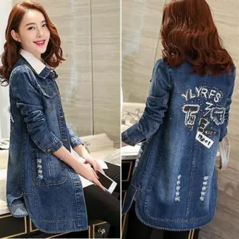 ladies oversized denim jacket