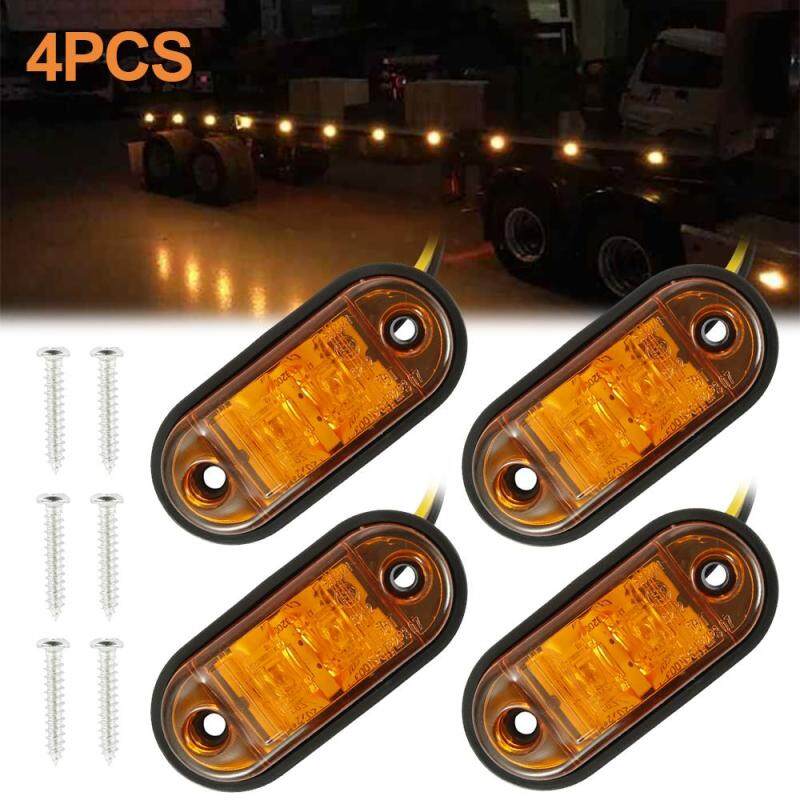 Odomy 4X Led Mặt Trước Dấu Đèn Báo 12V 24V Xe Tải Xe Tải Văn Xe Kéo Hổ Phách