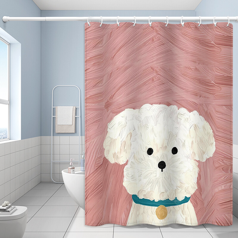 3D Digital Printing Resistant Waterproof Bathroom Shower Curtain Set Polyester Shower Curtain Waterproof Mildew Resistant Bathroom Supplies Practical Home Decor 110701