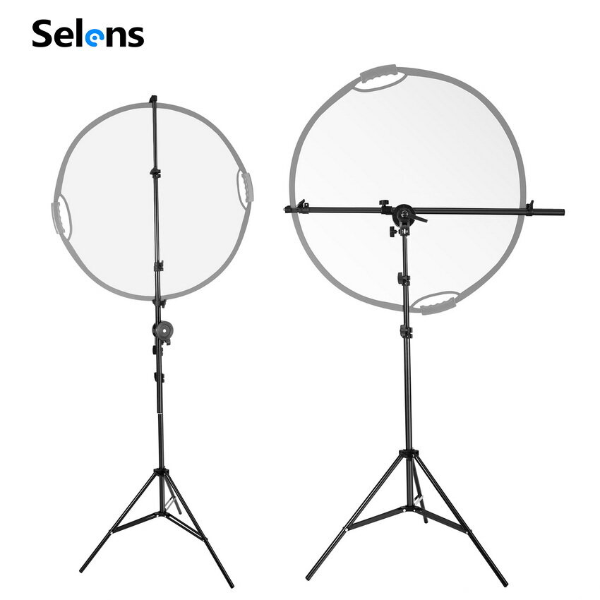 Selens T Type Metal Stand Reflector Holder Backdrop Support Background Stand Tripod Bracket Studio Equipment Adjustable
