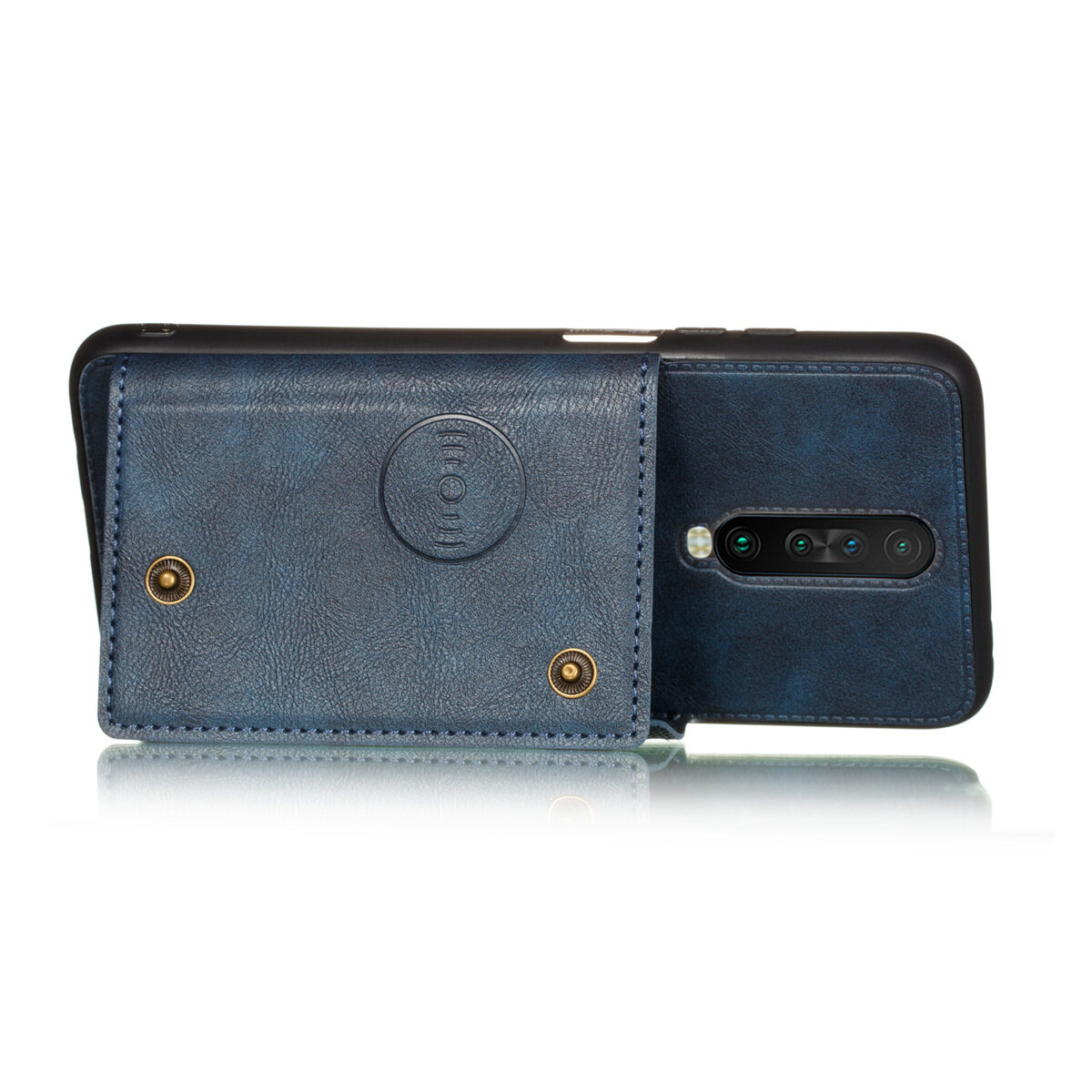 Cho Redmi K30 Pro Da Trường Hợp Nhiều Folio lật Bìa Wallet Trở Lại Trường Hợp Shell, Có Thể Làm Việc Với gắn trên xe hơi, Ẩn thẻ tín dụng ID Khe Cắm Chủ, Retro nút kim loại Clasp, Đứng Hỗ Trợ