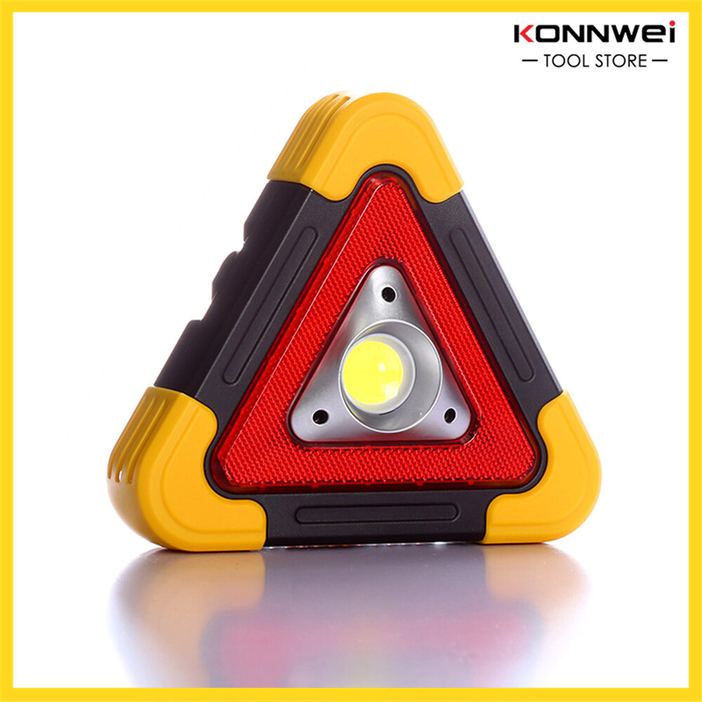 Triangle Emergency Warning Portable 30W 1200LM L-ED Warning Light Super Bright Outdoor Work Lamp Floodlight for Camping Hiking Car Repairing Garage