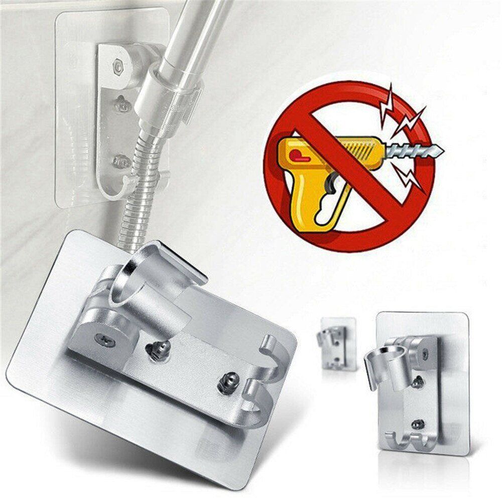 Sanhe Universal Shower Head Holder Chrome Bathroom Wall Mount Adjustable Bracket Stand