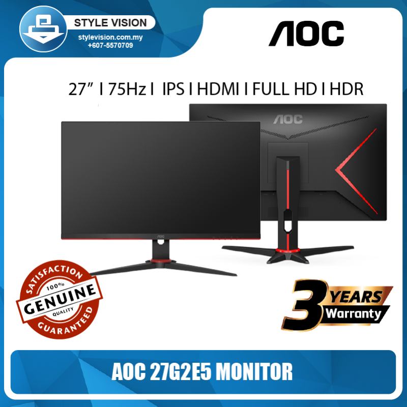 AOC 27G2E5 27 INCH 1080P/75HZ/IPS PANEL GAMING MONITOR Malaysia