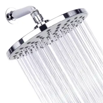 4 Inch High Flow//Pressure Fixed Shower Head 5-Setting Adjustable for Bathroom