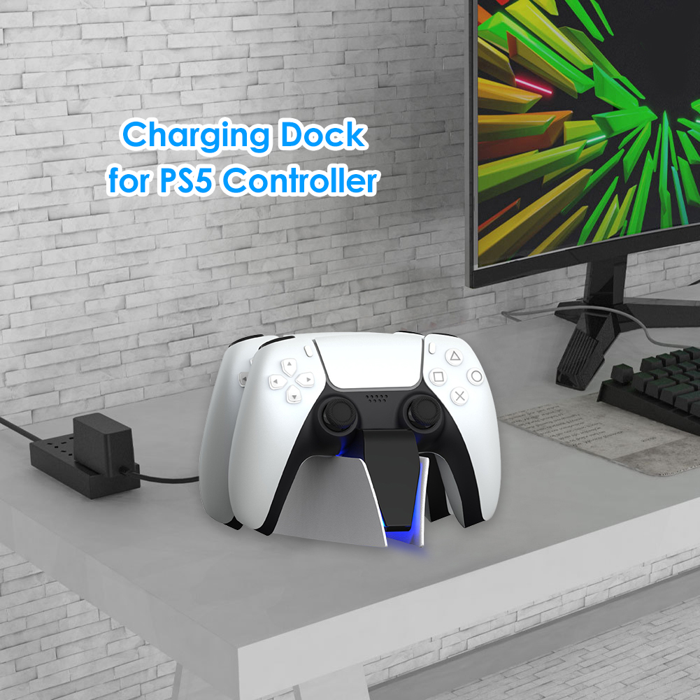 USB Type-C Dual Charging Cradle Wireless Controller Station for Sony PS5