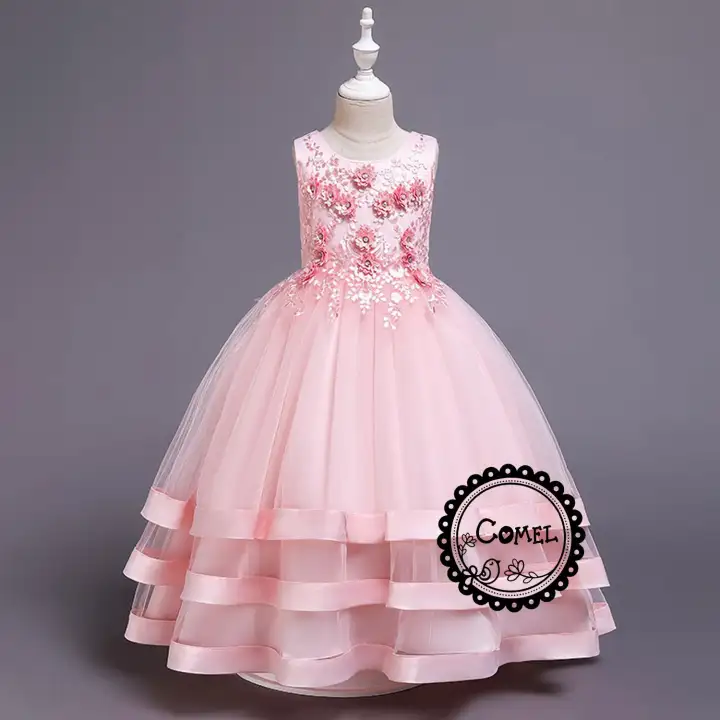 flower girl gown maroon