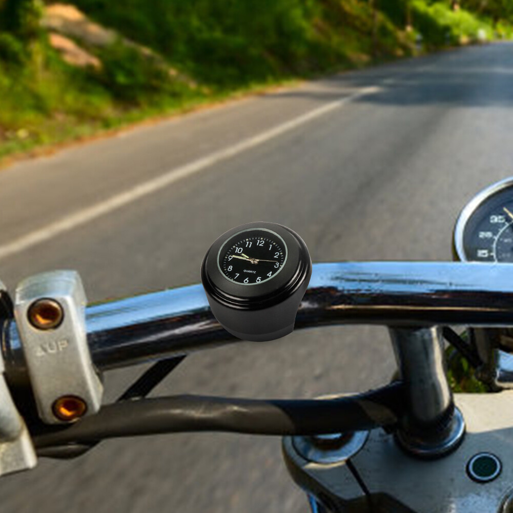 Motorcycle Clock Waterproof Durable Practical 22-25mm Dia Handlebar Watch Luminous Quartz Clock
