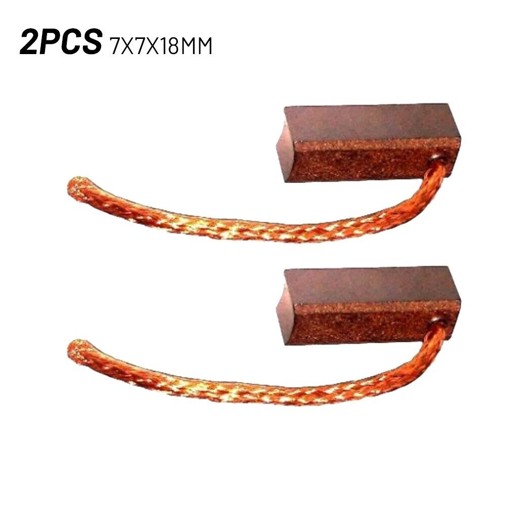 2x Carbon Brush 7x7x18mm Carbon Brushes Durable Part Replacement Set 2 Pcs
