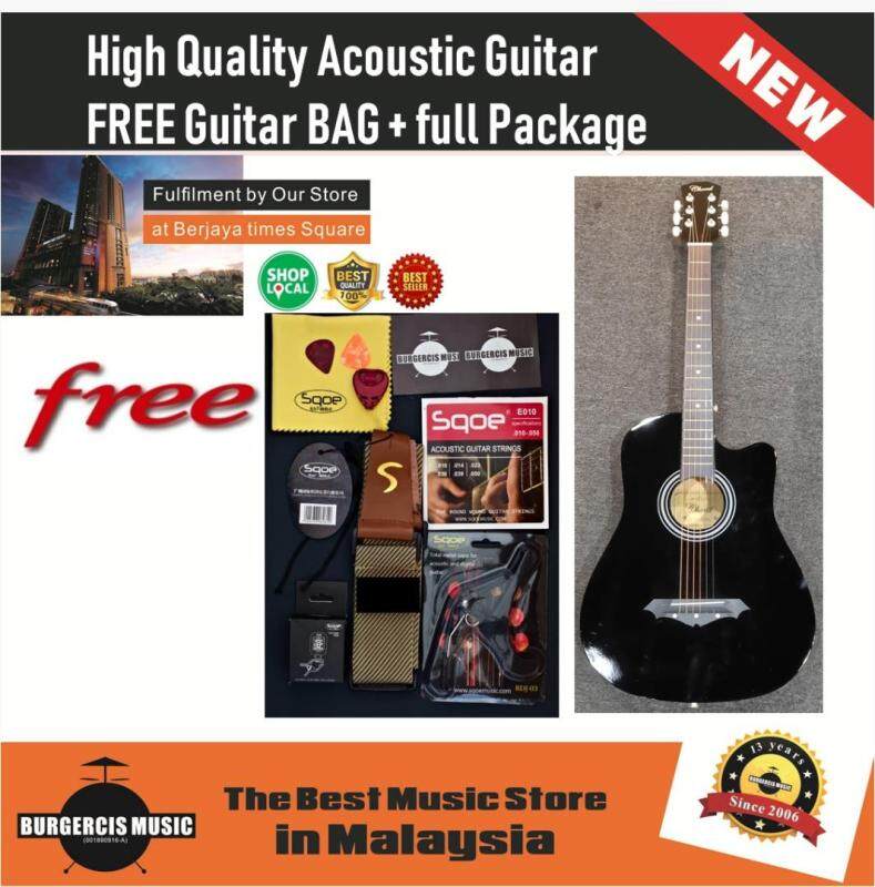 High Quality Acoustic Guitar 38 Inch FREE Guitar Bag + Full Package Malaysia