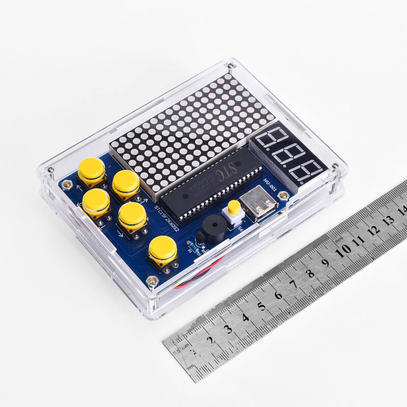DIY Game Kit with Acrylic Case PCB Electronic Soldering Training Kit Support For Retro/Snake/Plane/Racing Games