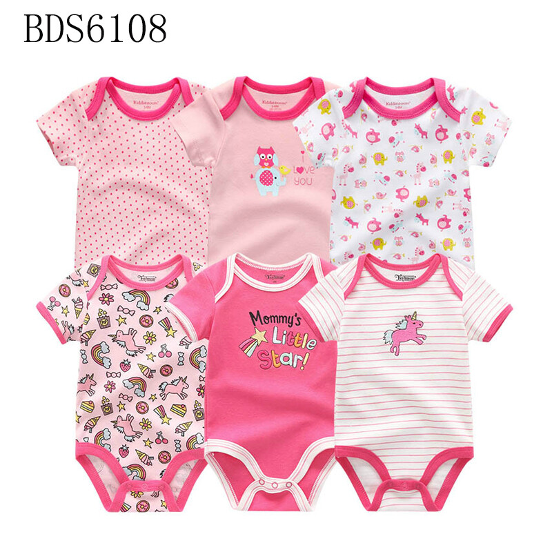 Kiddiezoom 6 Miếng Áo Liền Quần Trẻ Em Quần Áo Sơ Sinh