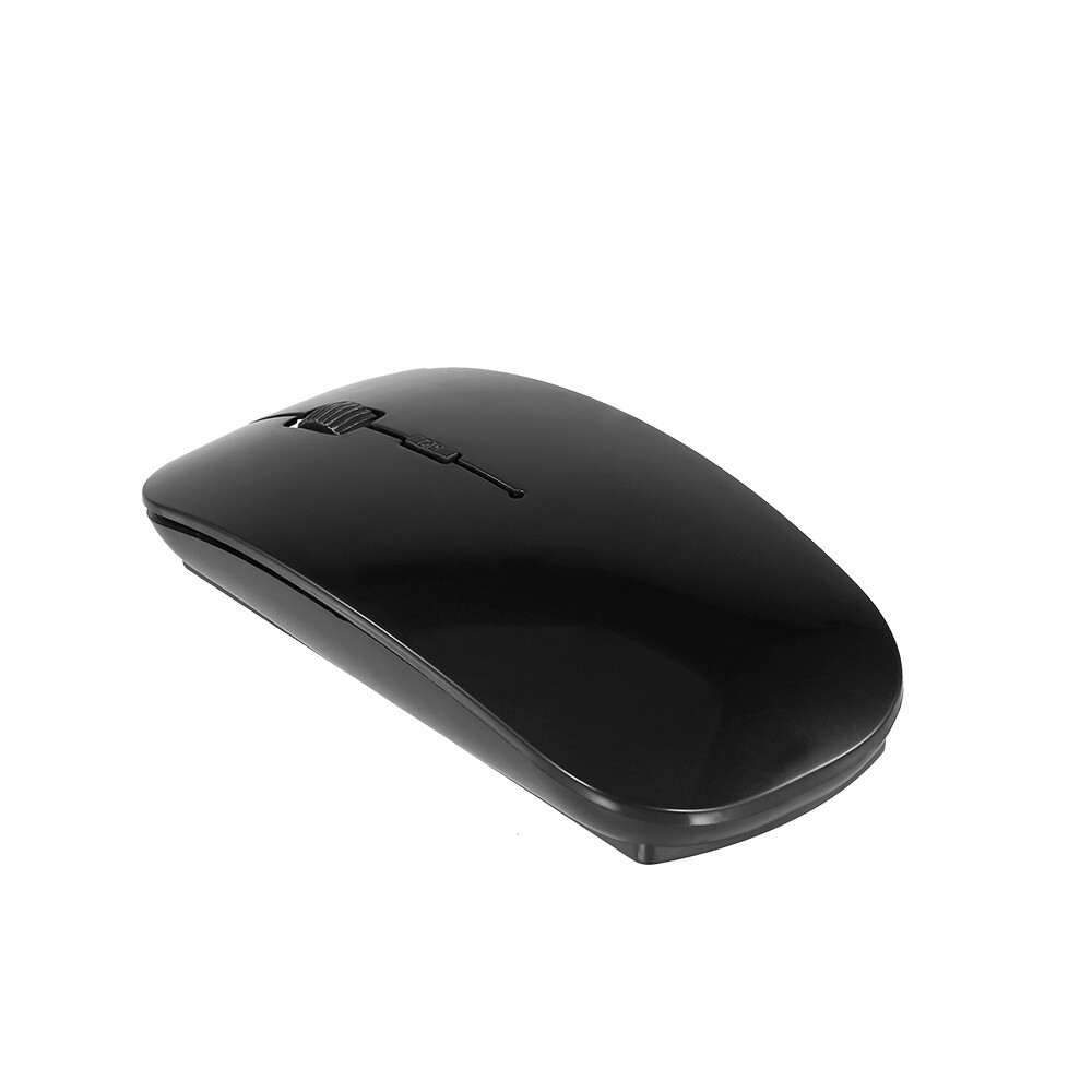 2.4G Wireless Mouse Portable Ultra-thin Mute Mouse 4 Keys Wireless Optical Mouse 1600DPI for Desktop Computer Laptop Black