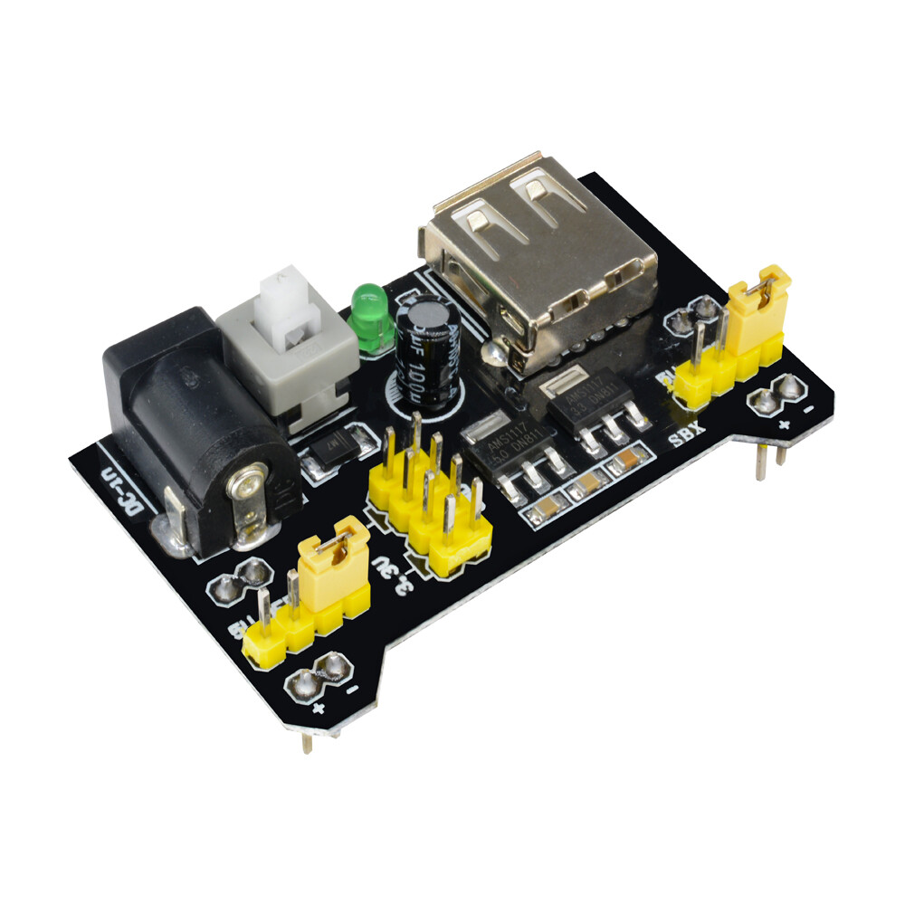 1/3/5pcs mb102 breadboard power supply 3.3v 5v module for arduino solderless