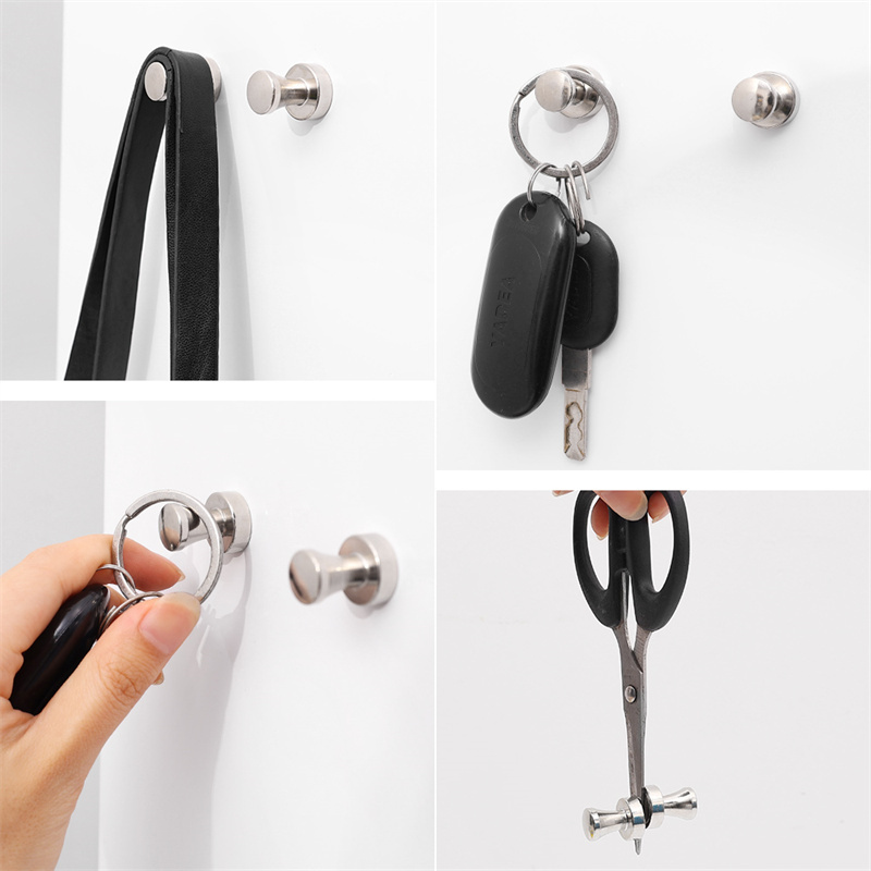 6 cái nam châm mạnh ghim tài liệu nam châm kim loại lưu giữ bảng trắng tủ lạnh nhà bếp bền từ đinh bấm Sucker