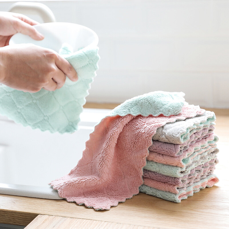 Eioce 1pc Super Absorbent Microfiber kitchen dish Cloth Household Cleaning Towel
