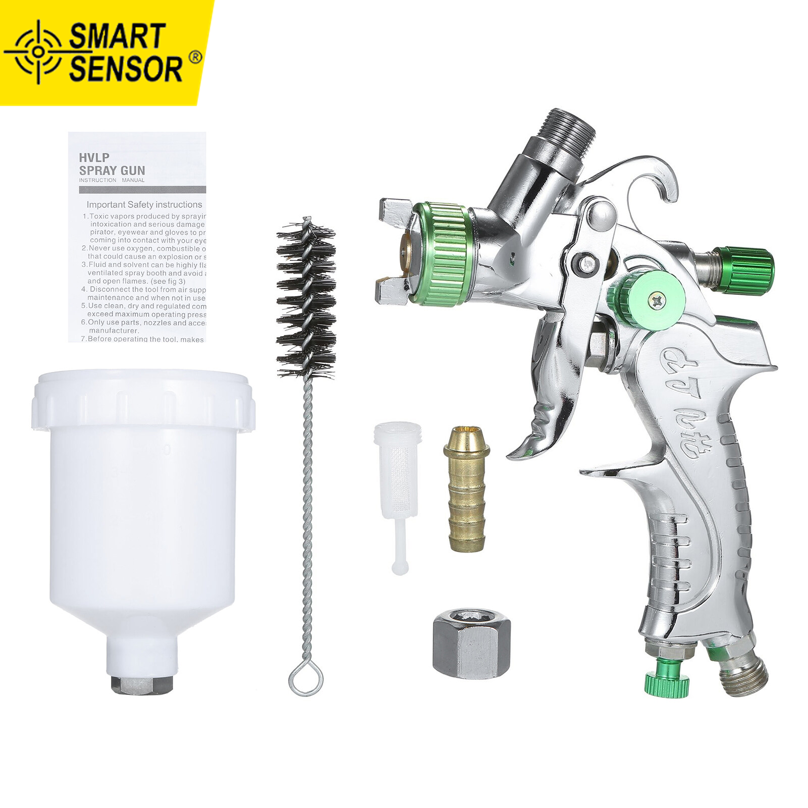 Smart Sensor Gravity Feed Air Spray Mini Sprayer Paint G-un with 100ML Cup 1.0mm Nozzle for Painting Car Furniture Wall