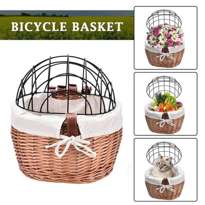 Con Chó Giỏ Xe Đạp Dệt Giỏ Xe Đạp Túi Gắn Đằng Trước Ghi-đông Wicker Giỏ Xe Đạp Nhỏ Cho PetCarrier Dành Cho Người Lớn Nam Nữ Xe Đạp