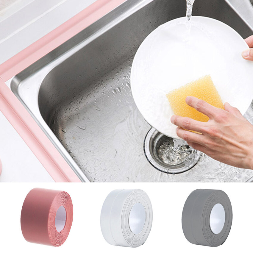 Kitchen Waterproof Tape Can Be Cut Mold-Proof Wall Stickers, Anti-Fouling Strips, Gaps, Sealing Strips, Sink Sides, Beautiful Seam Stickers, Used In Bathrooms, Countertops, Toilet Compartments, 3.2m
