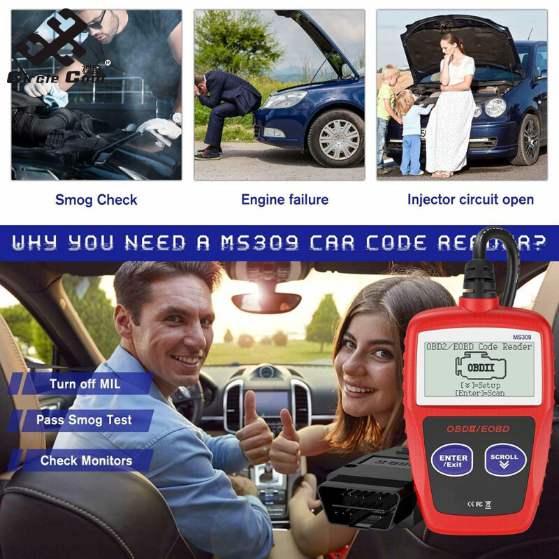 Circle Cool Ms309 OBD2 Scanner Car Check Engine Code Reader Fault Scanning Instrument OBDII Automatic Diagnostic Tool