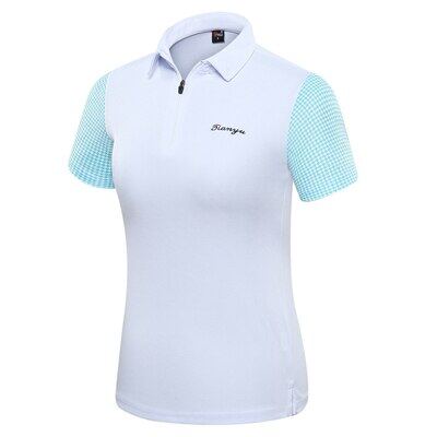 PGM Women Patchwork Training T-shirts Women's Plate Short Mouw Sports Breathing Dropping Fitness Golf Clothing D0692