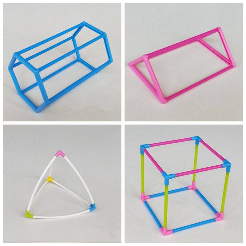 3D Geometric Shape Building Assemble Kit Kids Math Geometry Educational Toy Teaching Aids
