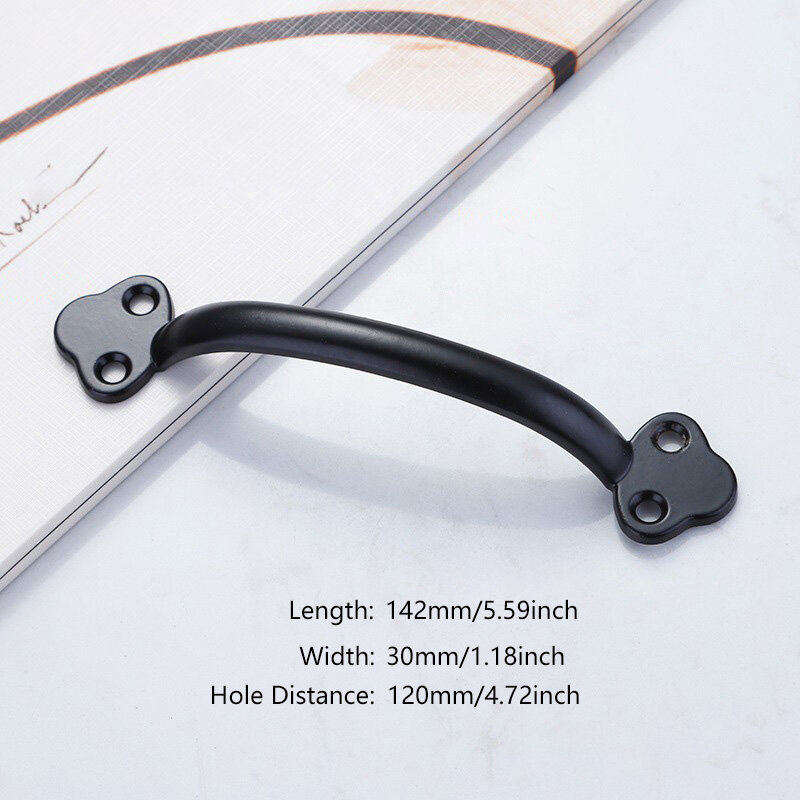 p5u7 1PC Kitchen Cupboard Handle Door Handles Zinc Alloy Drawer Pulls Cabinet Knobs Hardware Home Decor Black Furniture