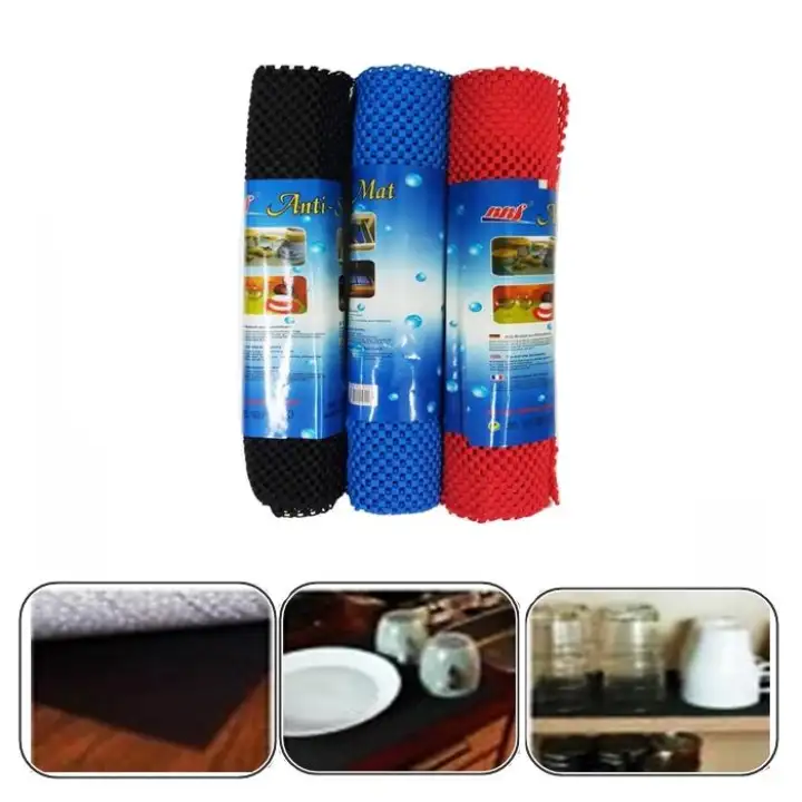 30 120cm Anti Non Slip Shelf Grip Liner For Kitchen Drawer Pvc