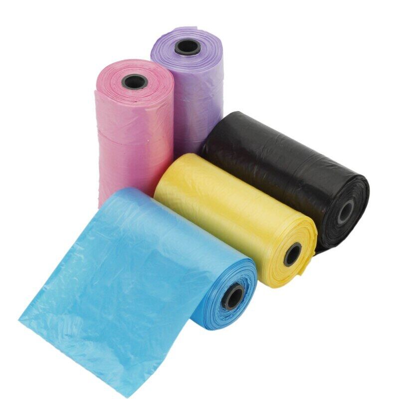 100 Cái/5 Rolls Túi Đựng Phân Hủy Họa Tiết Cún Cưng Di Động Có Thể Phân Hủy Chó Mèo Chất Thải Lấy Túi Sạch Túi Đựng Rác Bằng Nhựa Túi Mang Đồ