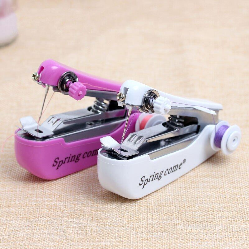 Mini Home Manual Hand-held Sewing Machine Small Portable Pocket Travel Essential   For
