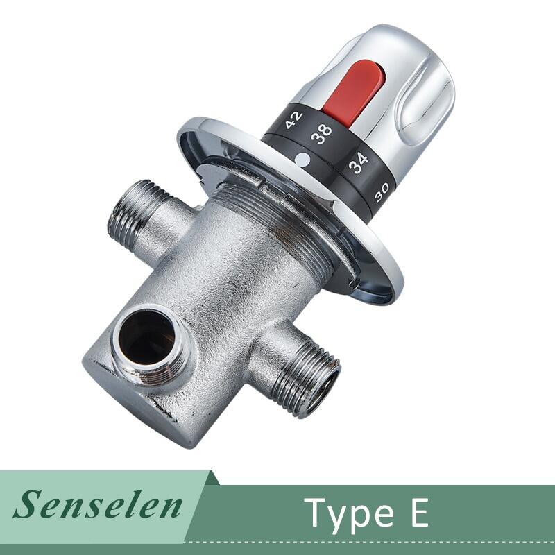 Senlesen Thermostatic Mixing Valve Brass Standard 1/2 Temperature Control Faucet Valve Thermostat Bathroom Shower Kitchen Tap