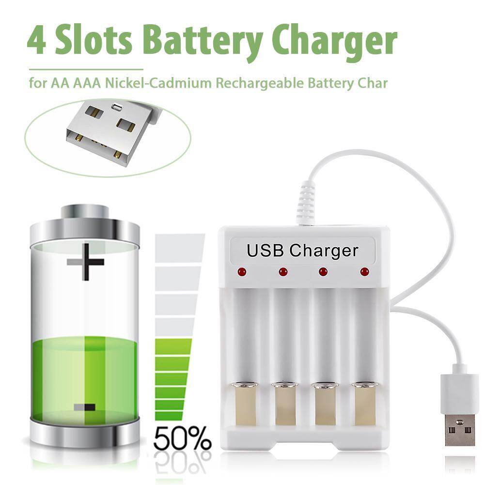 Bộ Sạc Pin USB Thông Minh AA/AAA Sạc Nhanh 4 Khe Để Điều Khiển Từ Xa Micro Đồ Chơi Máy Ảnh V. V.