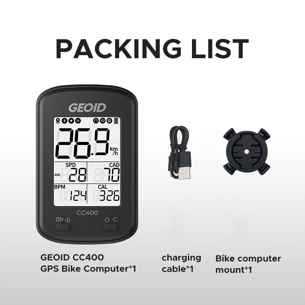 GEOID CC400 GPS Bike Computer Cycling ANT+ Bluetooth Wireless Bicycle Speedometer with Cadence