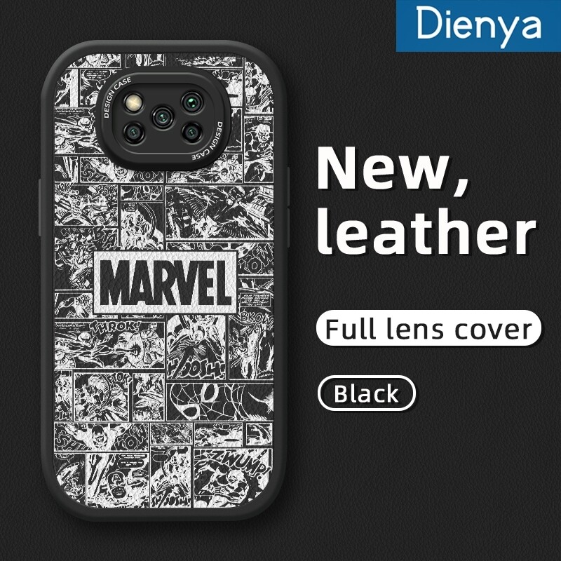 Dienya Case For Xiaomi Poco X3 NFC Poco X3 Poco X3 Pro Poco X3 GT Case With Marvel Pattern New Design leather Phone Casing Soft Silicone Fall prevention Phone Case Shockproof With Full Cover Lens Camera Protection Case
