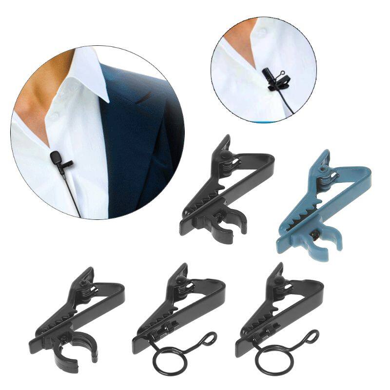 Đen Micro Kẹp Sắt Lavalier Clip Phụ Kiện Micro Micro Không Dây Gắn Micro Ve Áo Kẹp Cà Vạt