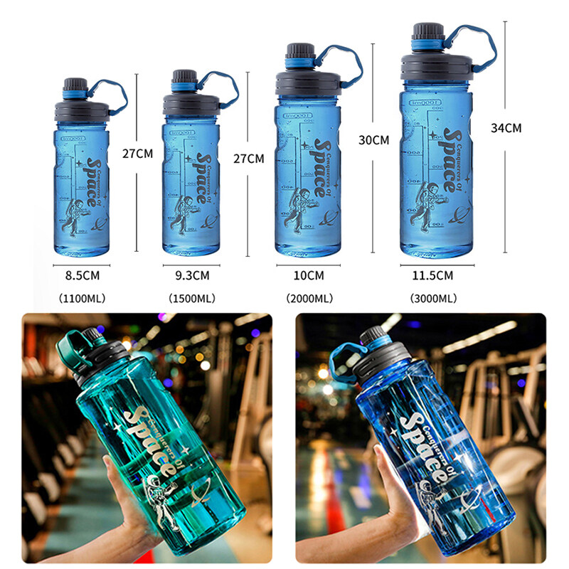 Cốc BEBK 1700ML/2300ML/3000ML Ấm Đun Nước Thể Dục Tập Gym Ngoài Trời Cầm Tay Bình Nước Thể Thao Bình Nước Chống Rò Rỉ Chai Nước Dung Tích Lớn
