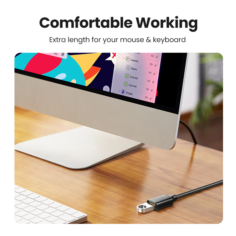 Kebidumei USB Extension Cable USB 2.0 to USB Charging Cable