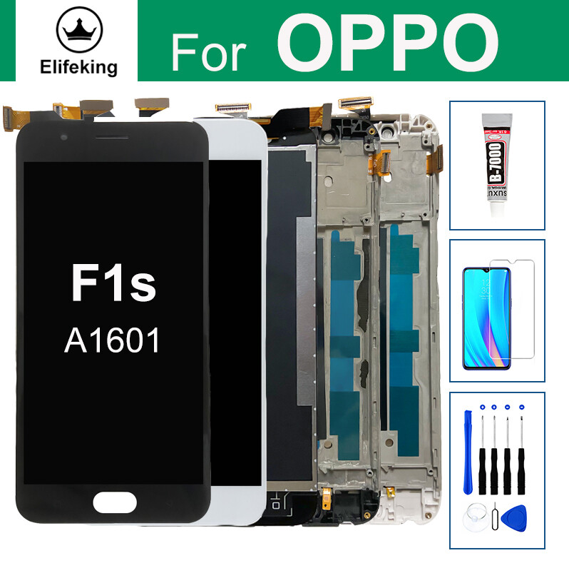 100% Tested For OPPO F1S A1601 LCD Display Touch Screen Digitizer Assembly Replacement With Frame +Free Repair Tools+Tempered Glass